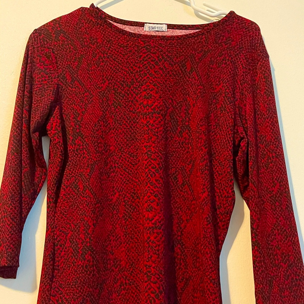 Red black blouse Star CCC